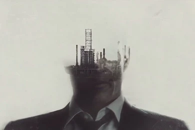 True Detective Opening Credits Poster, Factory In Head Silhouette ...