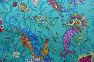 My New Fabric Line SEAHORSES « Linda M Poole Blog