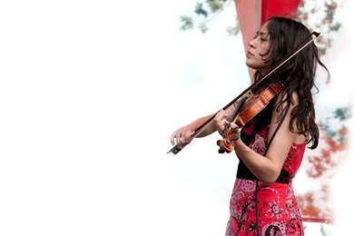 Download Wallpapers 1920x1080 Lucia Micarelli, Girl, Violin, Dress ...