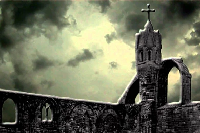 Scary Halloween Haunted Church   Free Backgrounds Video 1080p HD ...