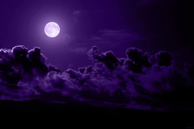 The Moon On The Purple Sky Wallpapers And Images Wallpapers ...