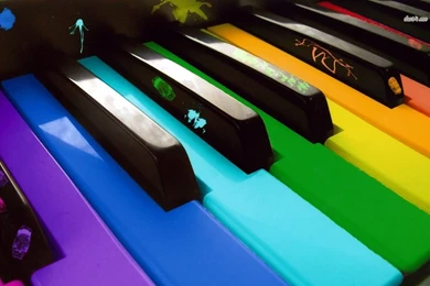 Colorful Keys On The Piano Wallpapers   Music Wallpapers