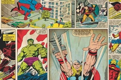 Marvel Comic Strip Children's Wallpapers   B&Q (£13 A Roll ...