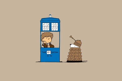 Tardis Dalek Fourth Doctor Doctor Who Peanuts (comic Strip ...