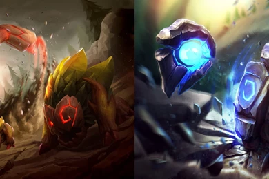 3840 X 1080] League Of Legends, Red And Blue Buff : Multiwall