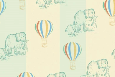 Elephant And Balloon Child's Wallpapers By Snuugle ...