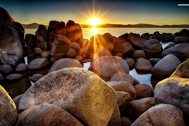 Amazing Sunrise On The Beach Wallpapers