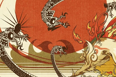 Amaterasu Dualscreen Okami Scan Wallpapers