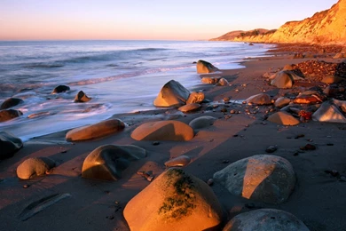 Sunrise Colors The Bluffs Of The Beach Gaviota   Beaches Rivers ...