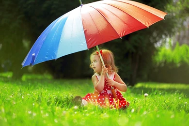 Lovely Girl With Umbrella HD Wallpapers