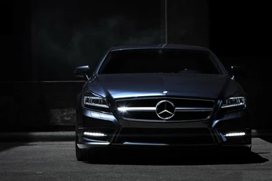 Mercedes Benz, Front, Black Car, Night   HD Wallpapers