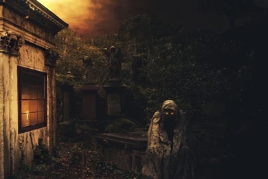 Download Wallpapers 2048x2048 Night, Crypt, Death, Cemetery ...