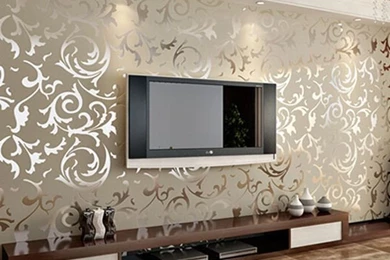 Papel De Parede Para Sala Living Room PVC Wallpapers Decoration ...