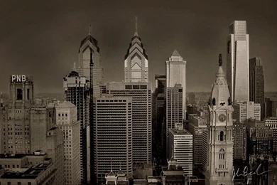 Philly Skyline 2008 BW By Barefootphotography On DeviantArt