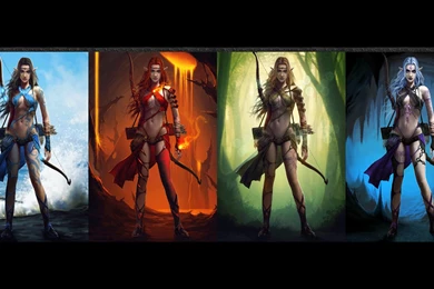 Four Elemental Archers, Evolution 2 Computer Wallpapers, Desktop ...