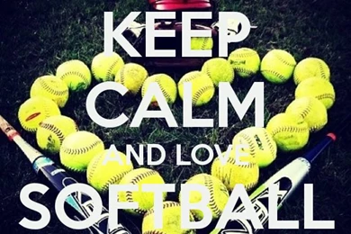 KEEP CALM AND LOVE SOFTBALL Poster