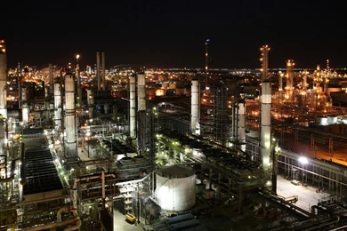 Industrial Plants Night Best Widescreen Backgrounds Awesome
