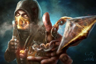 Download Wallpapers 3840x2400 Mortal Kombat X, Scorpion, Art ...