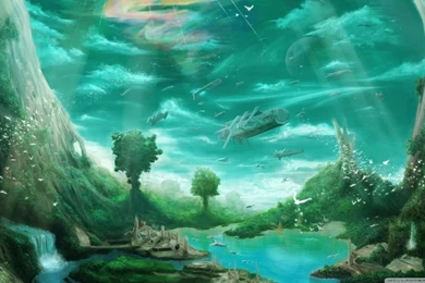 Science Fiction Paradise HD Desktop Wallpapers : Dual Monitor