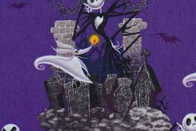Nightmare Before Christmas Fabric / 31 BY 44 By Trinketsintheattic