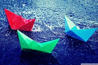 Paper Boats In Rain HD Desktop Wallpapers : High Definition ...