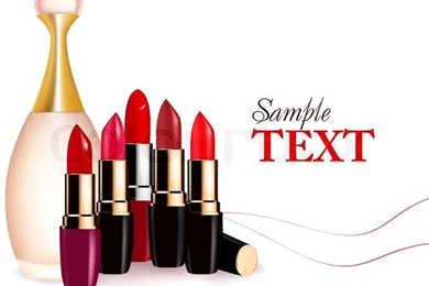 Backgrounds With Multicolored Lipsticks And Perfume. Vector ...