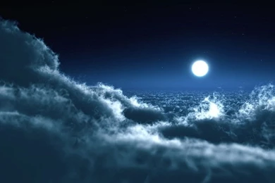 Moon Over Clouds Wide HD Wallpapers Free Desktop Backgrounds And ...