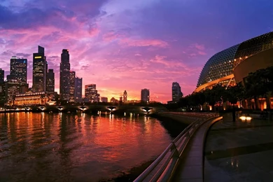 Resolution Tag Wallpapers: Singapore Waterfront Sundown Arena ...