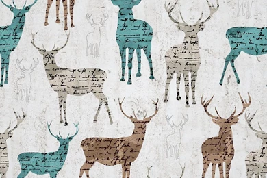 Vintage Reindeer Grunge Wallpapers
