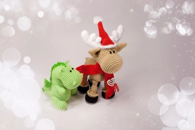 Christmas Dino And Reindeer HD Desktop Wallpapers : High Definition ...