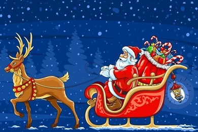 Santa Claus Reindeer Wallpapers