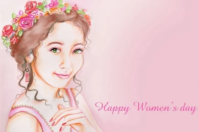 Cute Happy Women Day's 2014 Clipart Photos