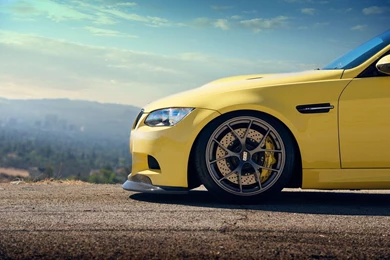 Yellow BMW M3 Bonnet Wallpapers