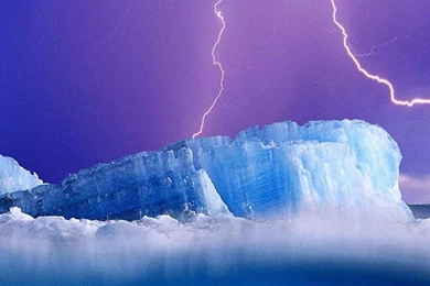 Download Mobile Wallpaper: Landscape, Lightning, Snow, Antarctica ...