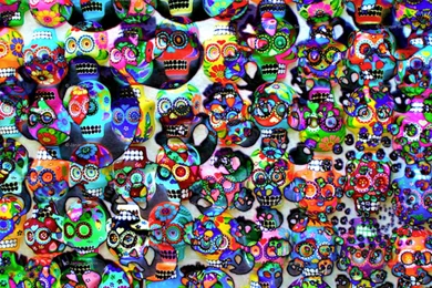 Sugar Skull Twirl Wallpapers   Whimzwhirled   Spoonflower
