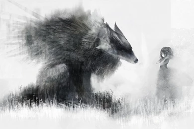 Download Women Wolf Wallpapers 1500x949