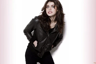 Alexandra Daddario, Leather Jacket Wallpapers