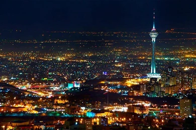 View Of Tehran At Night Time   PARS.com