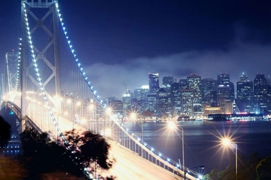 San Francisco Night California Bay Bridge Cities Desktop ...