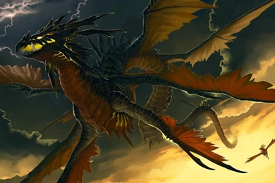 Dragon Pixiv Fantasia Yuzu Shio Dragons Fantasy Free Desktop ...