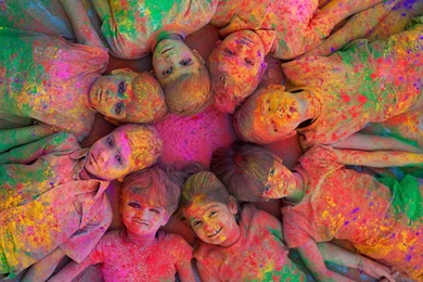 Multicolor India Holi Jodhpur Children Wallpapers