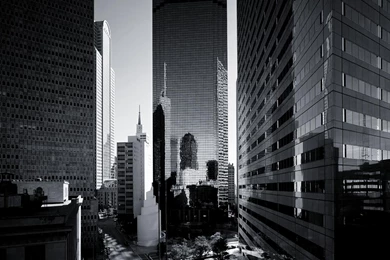 Los Angeles Skyline At Night Black And White Los Angeles Skyline ...