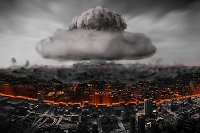 Download Wallpapers Nuclear Explosion, Atomic Bomb, City ...