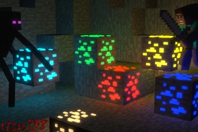 Minecraft Animation   Glowing Discovery   YouTube
