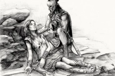 Achilles And Penthesilea/When Achilles Encounters Her In Battle ...