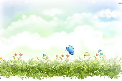 Butterflies Hovering Over Flowers Wallpapers   Artistic Wallpapers ...