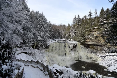 Wallpapers Seasons Winter Snow Blackwater Falls State Park USA ...