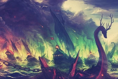 Fantasy Art, Game Of Thrones, Blackwater, Fire, Boat, Colorful ...