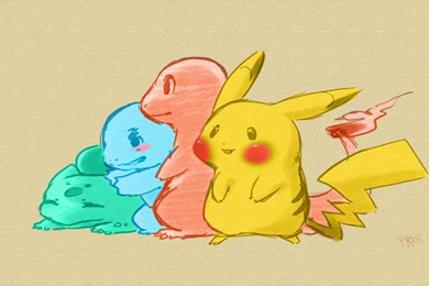 Pokemon, Bulbasaur, Pikachu, Squirtle, Bulbs, Charmander :: Wallpapers