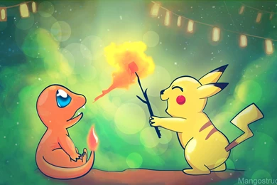 Original Art] Charmander And Pikachu [3543x2214] : Wallpapers